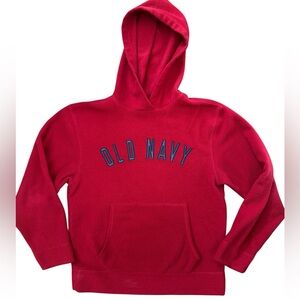 Vintage Old‎ Navy Women’s Red Pullover Hoodie Spell Out Embroidered Size Medium